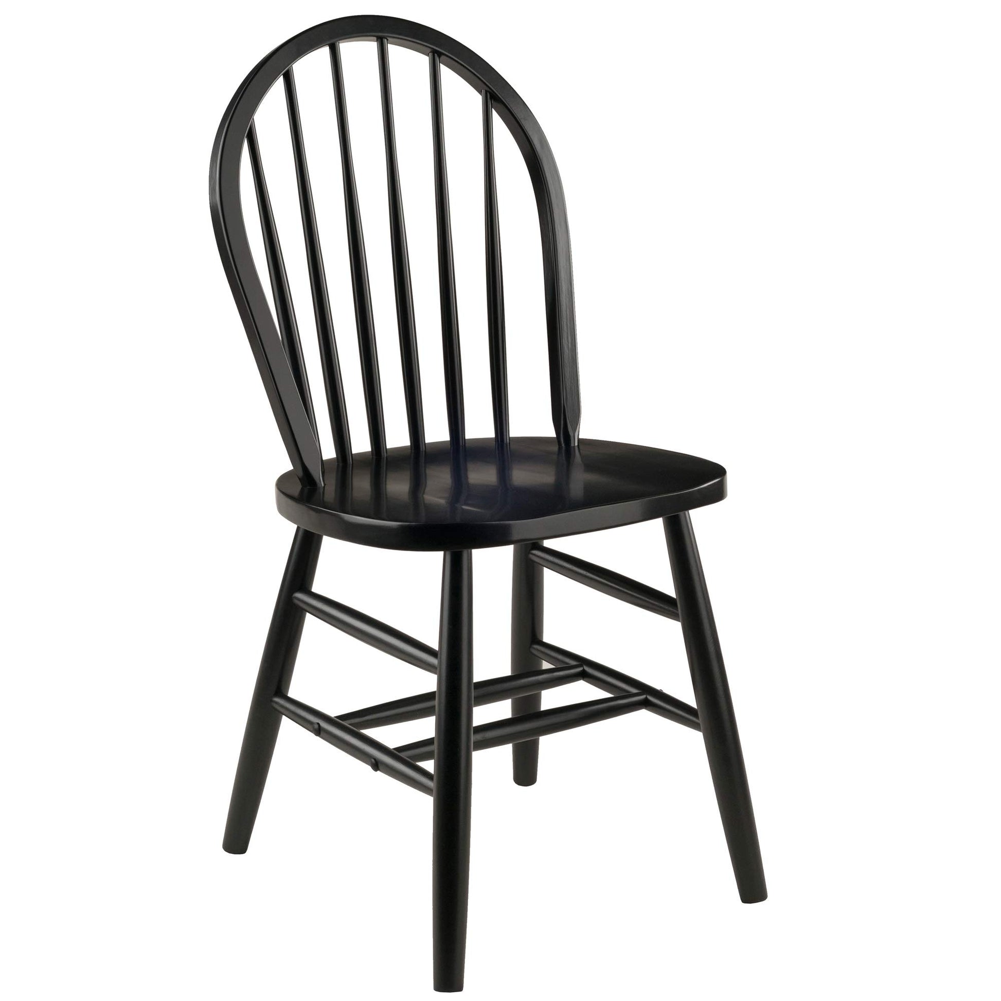 home office desk chairs | CasaFoyer  Wood Windsor Chairs | 2-Piece Set | Classic Design | Walnut Finish | Wide Contoured Seats | High Seat-Back | Double Crossbar Legs | Sturdy & Stylish | casafoyer.myshopify.com