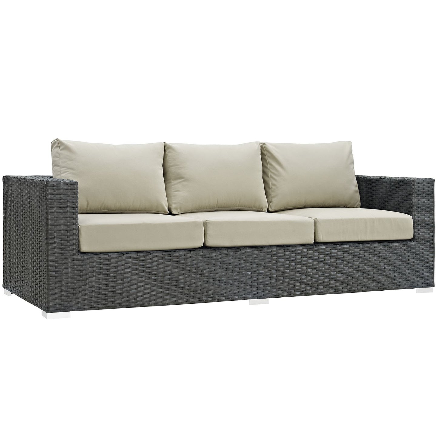 Patio Furniture Sets | Sojourn Outdoor Patio Sofa | Sturdy & Versatile Seating | Sunbrella Cushions | Synthetic Rattan | UV Protection | Aluminum Frame | casafoyer.myshopify.com