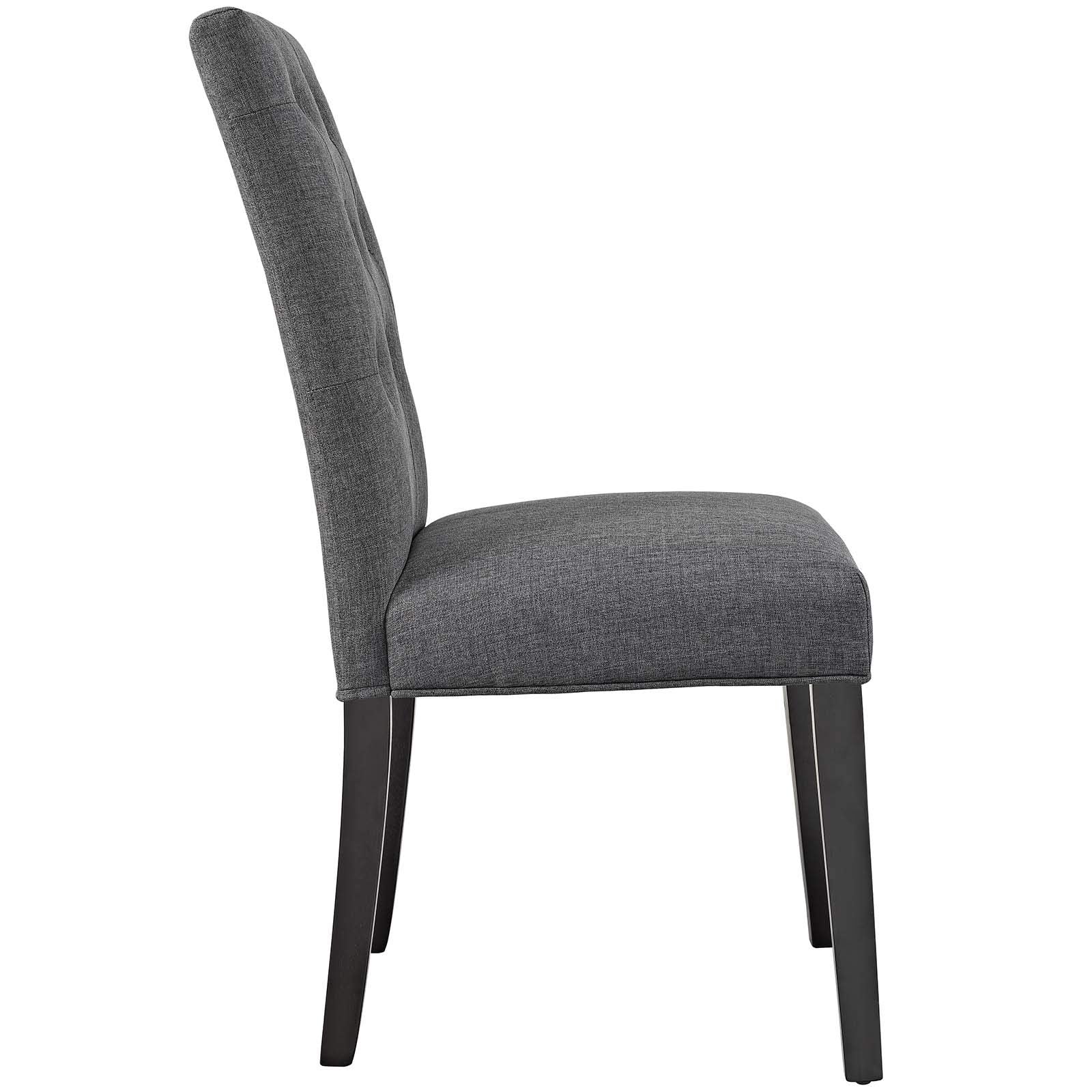 home office desk chairs | CasaFoyer Confer Button Tufted Fabric Upholstered Dining Side Chair Set | Vintage Glamour | Comfortable & Durable | Set of 4 | casafoyer.myshopify.com
