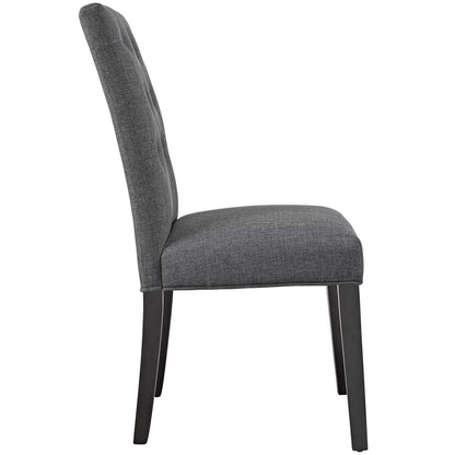 home office desk chairs | CasaFoyer Confer Button Tufted Fabric Upholstered Dining Side Chair Set | Vintage Glamour | Comfortable & Durable | Set of 4 | casafoyer.myshopify.com