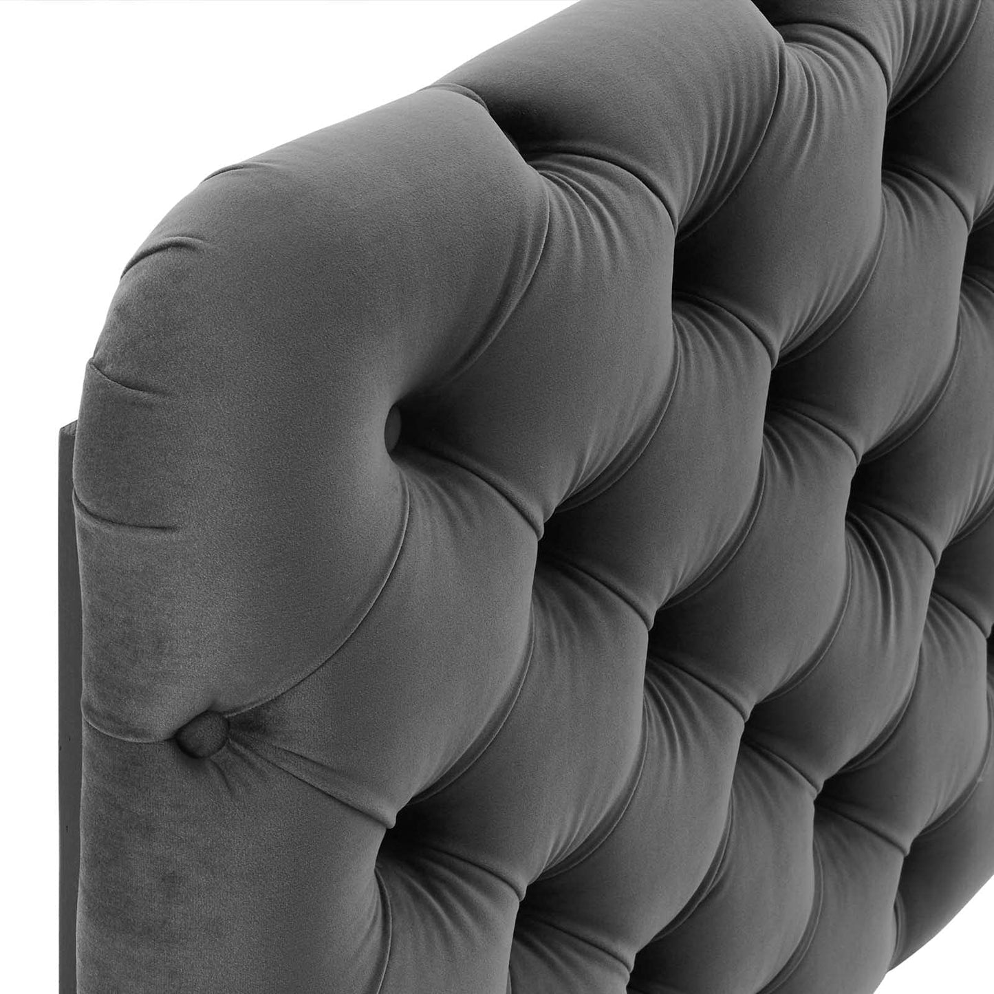 headboards | CasaFoyer Lizzy Tufted Performance Velvet King/California King Headboard | Elegant, Comfortable, Stain-Resistant | Charcoal | casafoyer.myshopify.com