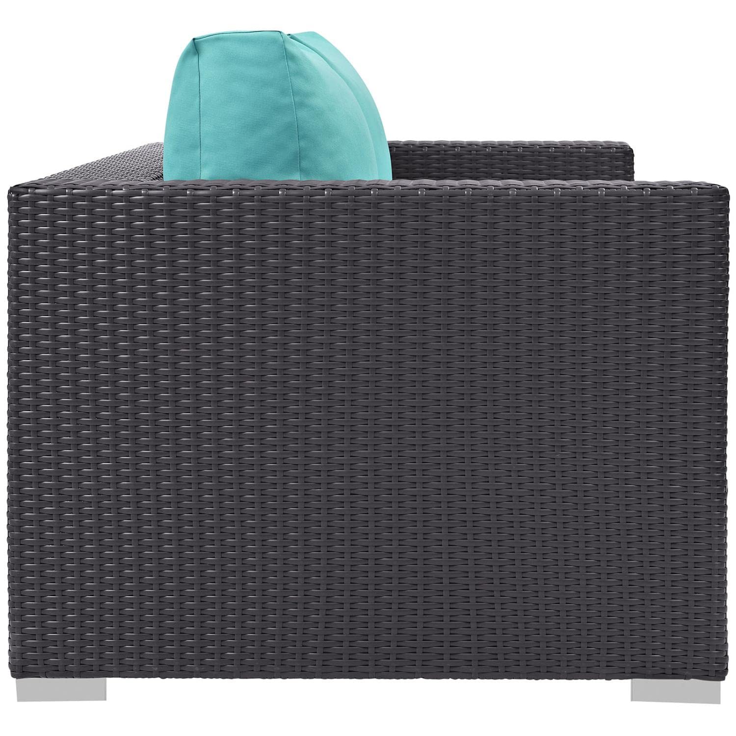 Patio Furniture Sets | Convene Outdoor Sectional Loveseat | Durable Rattan & Aluminum Frame | All-Weather Cushions | Stylish Patio Addition | casafoyer.myshopify.com