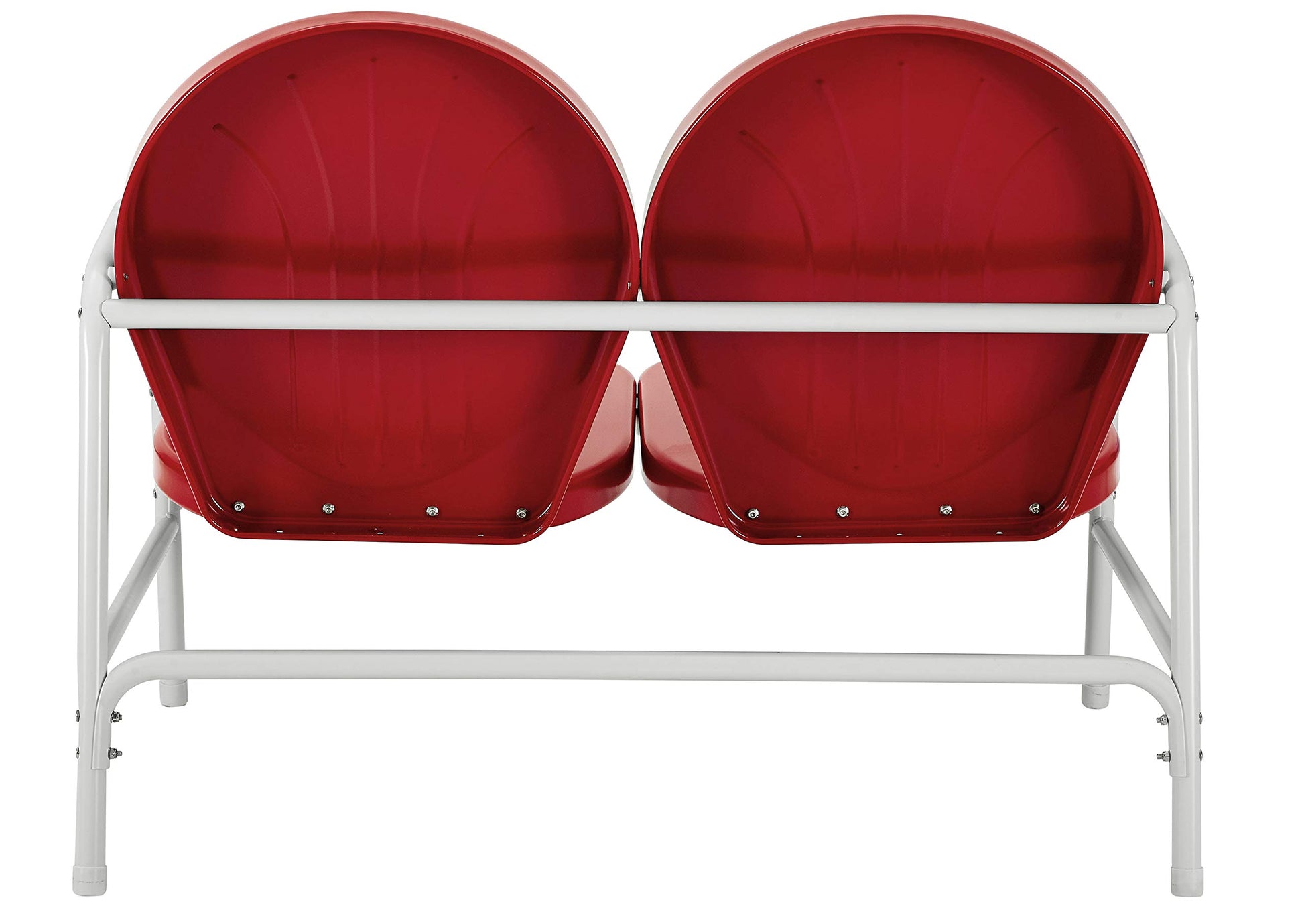 Patio Furniture Sets | Griffith Metal Outdoor Loveseat | Red Finish | Durable Steel | Nostalgic Charm | Weather Resistant | casafoyer.myshopify.com