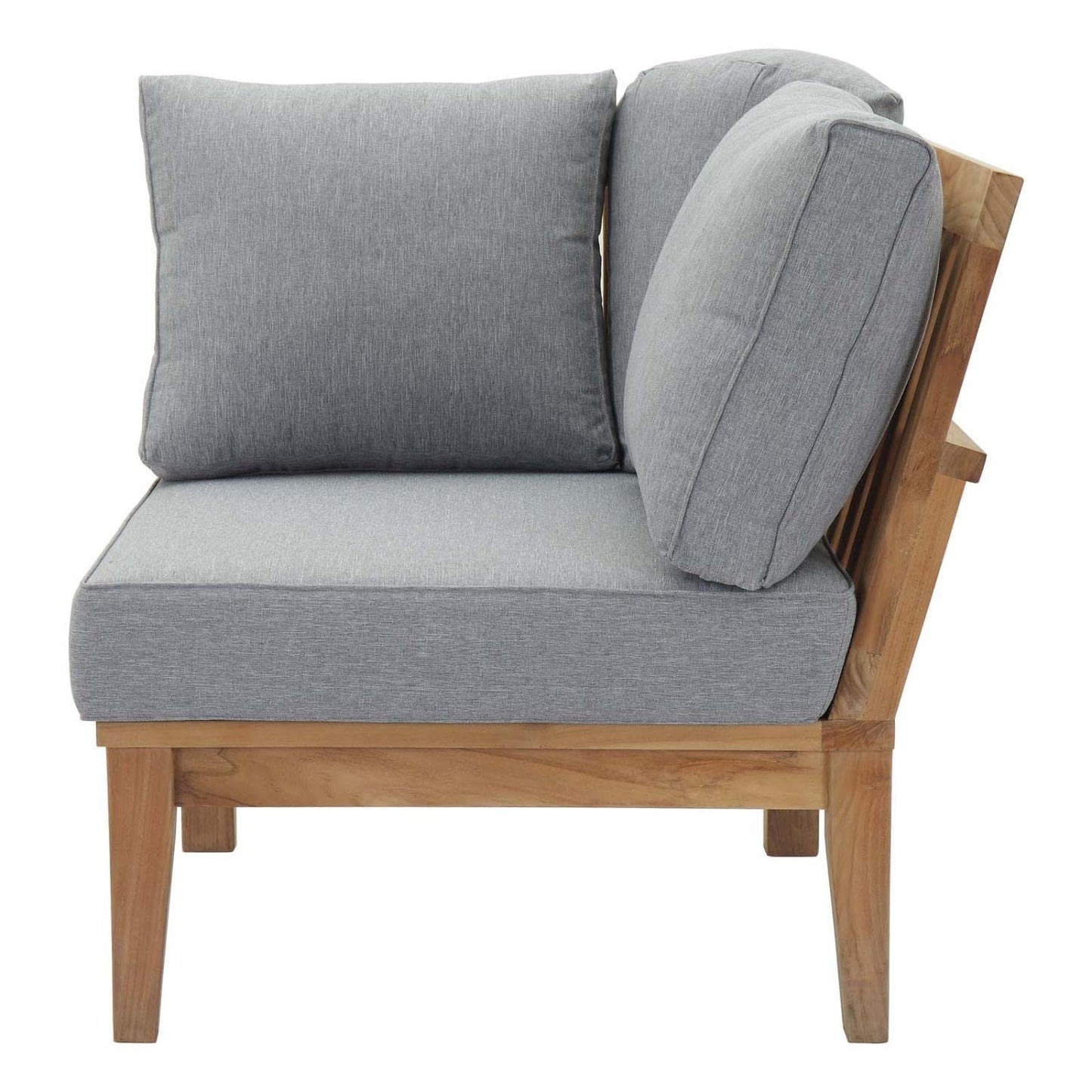 sofas | CasaFoyer Marina Teak Wood Outdoor Patio Corner Sofa Chair | Luxury, Comfortable Seating | All-Weather Cushions | Durable | Modern Design | casafoyer.myshopify.com