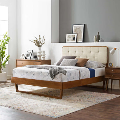 bed frames | CasaFoyer Bridgette Tufted Wood Twin Platform Bed | Modern Design | Button Tufted Headboard | Wood Grain Frame | Sturdy & Durable | No Box Spring Needed | Accommodates Various Mattresses | Assembly Required | 601 lbs Weight Capacity | casafoyer.myshopify.com