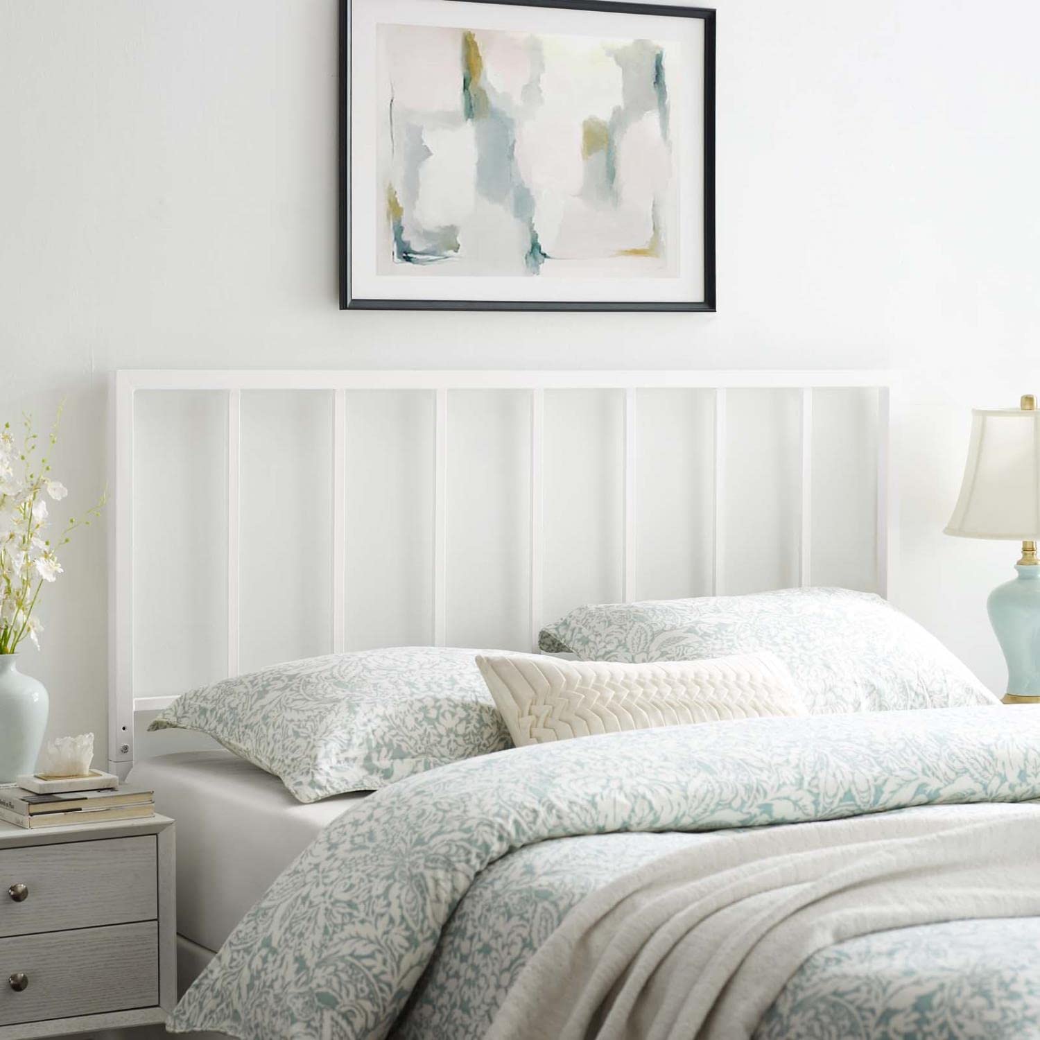 headboards | CasaFoyer Tatum Metal Full Headboard | Sleek Design | Durable Iron Construction | Height-Adjustable | Compatible with Most Full Beds | Easy Assembly | casafoyer.myshopify.com