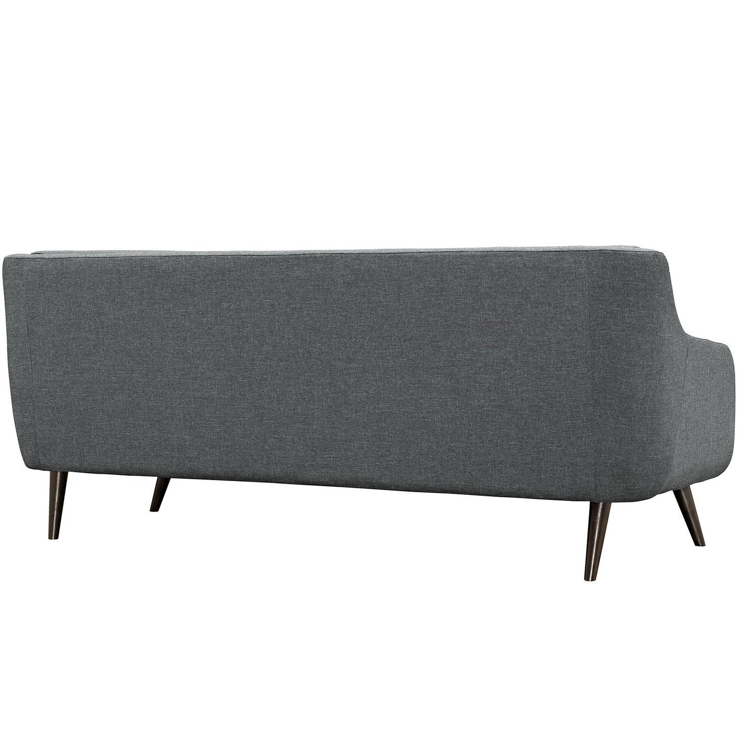 sofas | CasaFoyer Verve Mid-Century Upholstered Sofa - Gray | Dense Foam Cushioning | Espresso Stained Wood Legs | Ideal for Living Rooms, Lounges, and Reception Areas | casafoyer.myshopify.com