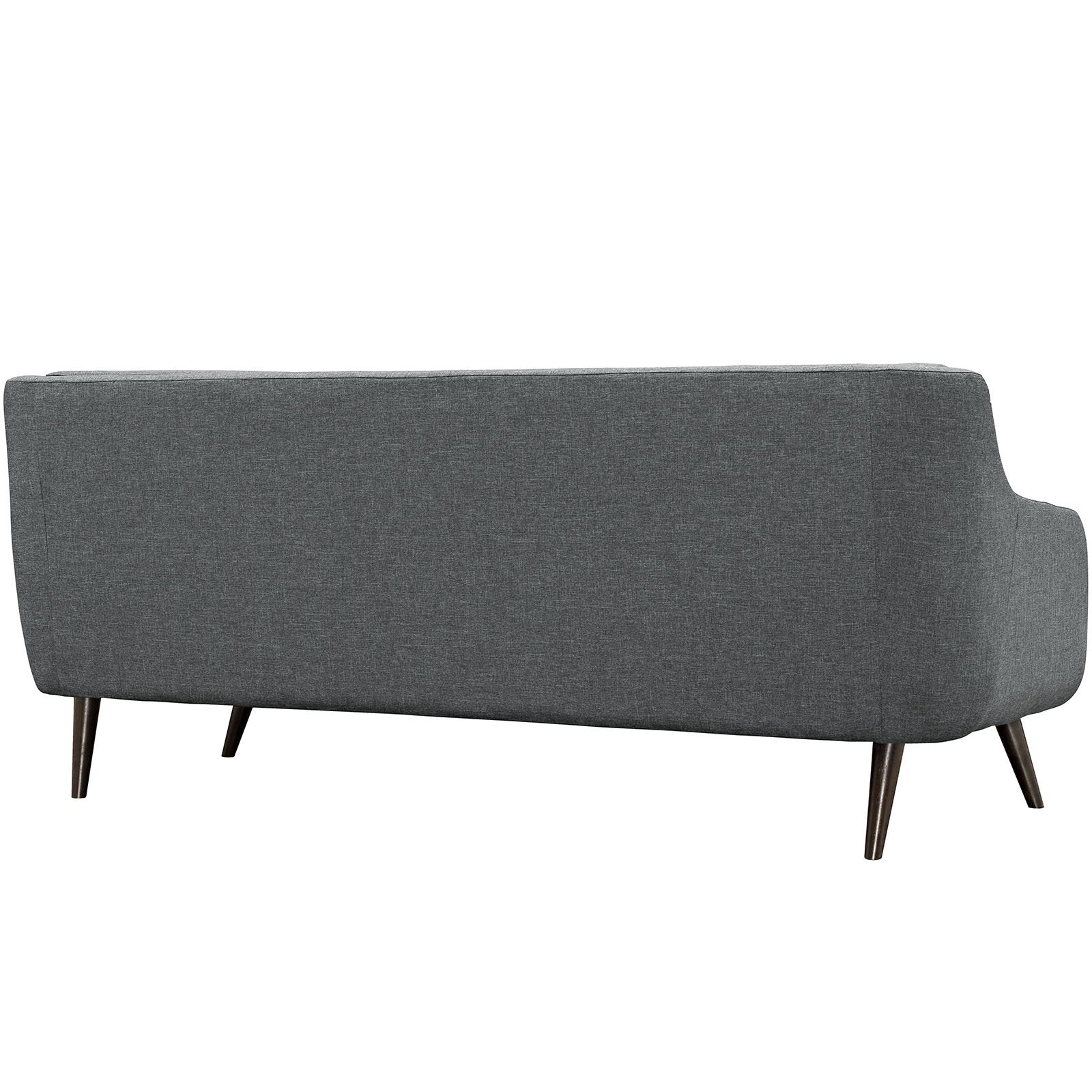 sofas | CasaFoyer Verve Mid-Century Upholstered Sofa - Gray | Dense Foam Cushioning | Espresso Stained Wood Legs | Ideal for Living Rooms, Lounges, and Reception Areas | casafoyer.myshopify.com