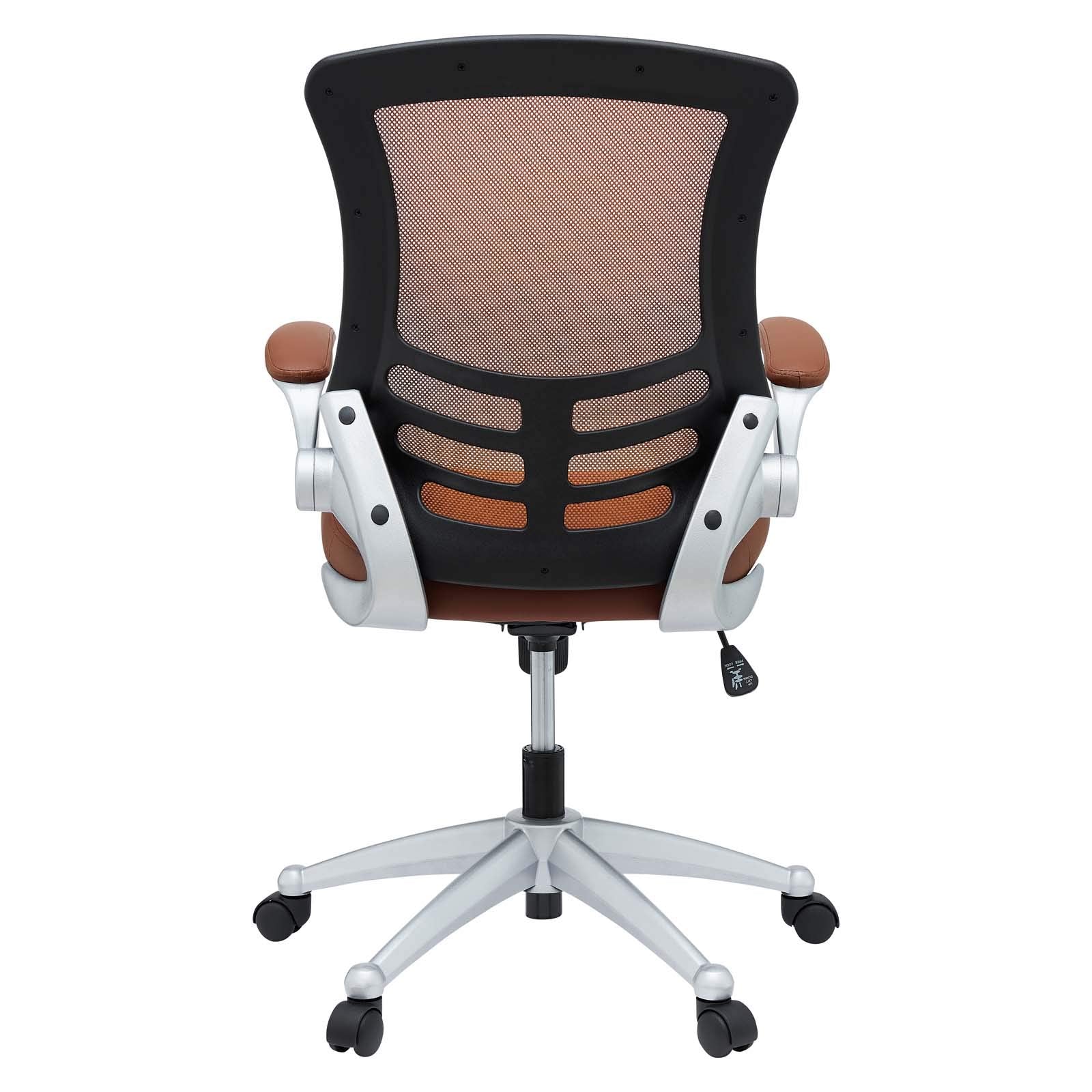 Chair | Attainment Office Chair | Optimal Support & Comfort | Breathable Mesh Back | Lumbar Support | Flip-Up Arms | Padded Waterfall Seat | Black | casafoyer.myshopify.com