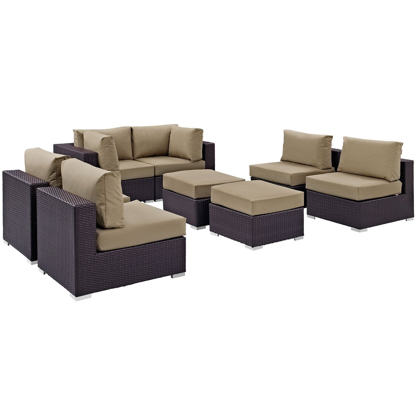 sofas | CasaFoyer Convene Outdoor Sectional Set | Durable Rattan Weave | Weather-Resistant Cushions | 8-Piece Patio Sofa Set | casafoyer.myshopify.com