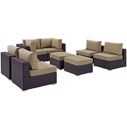 sofas | CasaFoyer Convene Outdoor Sectional Set | Durable Rattan Weave | Weather-Resistant Cushions | 8-Piece Patio Sofa Set | casafoyer.myshopify.com