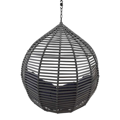 porch swings | Ergode Garner Teardrop Outdoor Patio Swing Chair | Durable PE Wicker Rattan | Adjustable Height | All-Weather Cushion | 265 lbs Weight Capacity | casafoyer.myshopify.com