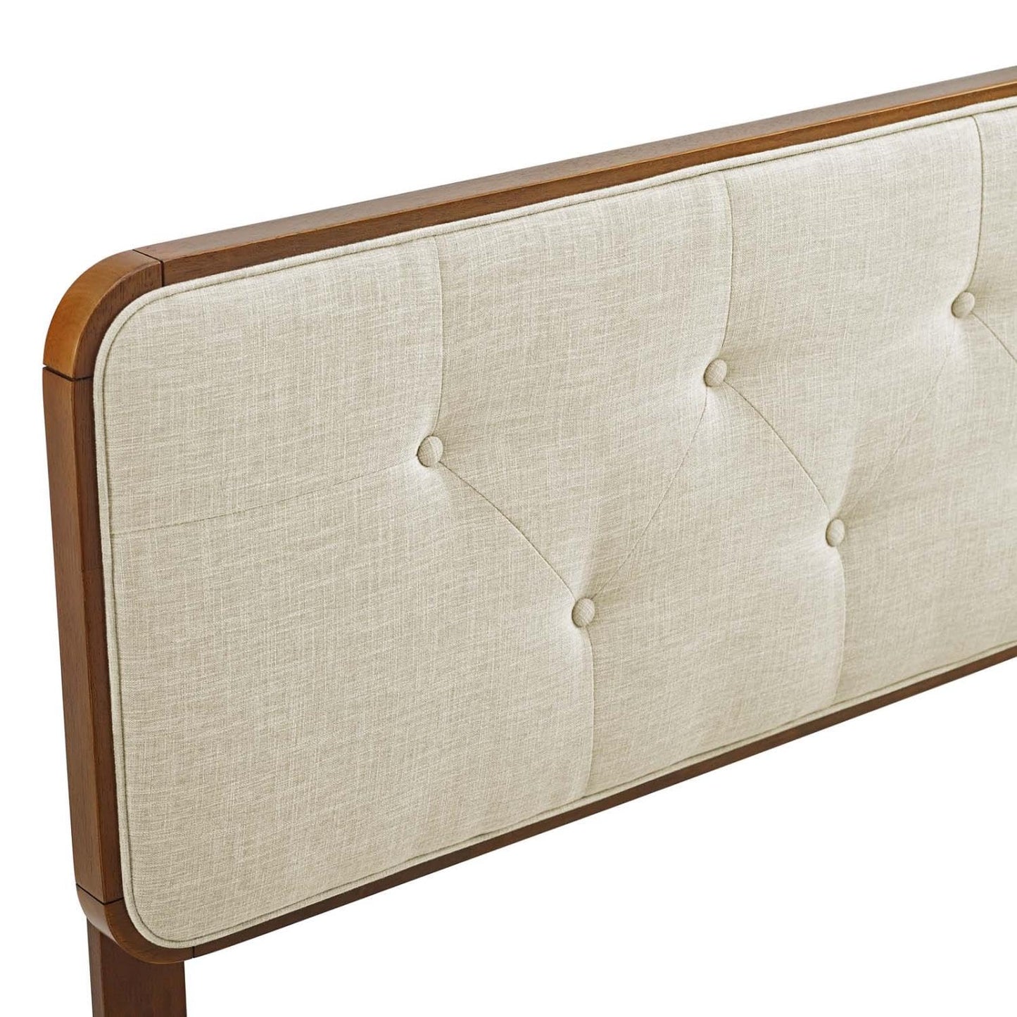 headboards | CasaFoyer Collins Tufted Wood Queen Headboard | Modern Retro Style | Organic Aesthetics | Walnut Beige | Interchangeable with Billie & Margo Collections | Durable Construction | Customizable Look | casafoyer.myshopify.com