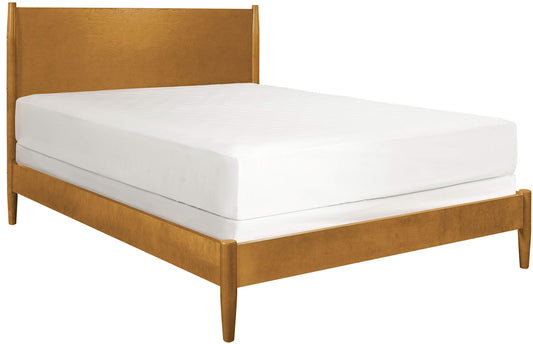 Bed | Landon Bedset | Acorn Hardwood | Modern Aesthetics | Easy Assembly | Sturdy Roll-Out Slats | Sophisticated & Durable | casafoyer.myshopify.com
