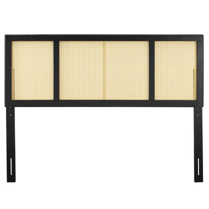Bed | CasaFoyer Delmare Cane Woven Rattan Full Headboard | Mid-Century Modern Tropical Style | Natural Wood Frame | Interchangeable with Billie and Margo Collections | Solid Rubberwood | Durable | Customizable Furniture | Assembly Required | casafoyer.myshopify.com