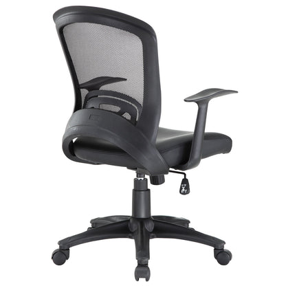 home office desk chairs | CasaFoyer Pulse Mesh Office Chair | Enhance Productivity | Ergonomic Design | Breathable Mesh Back | Vinyl Seat | Passive Lumbar Support | Sturdy Armrests | Dual-Caster Wheels | Black | casafoyer.myshopify.com