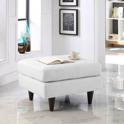 home office desk chairs | CasaFoyer Empress Mid-Century Style Ottoman | Luxurious Leather Upholstery | Plush Foam Padding | Sturdy Hardwood Legs | Enhance Your Space with Comfort and Style | casafoyer.myshopify.com