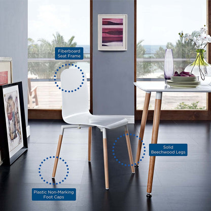 home office desk chairs | CasaFoyer Stack Wood Dining Chair | Sleek & Elegant Design | Steel Top | Beech Wood Legs | Painted Finish | Ideal for Minimalist Interiors | casafoyer.myshopify.com