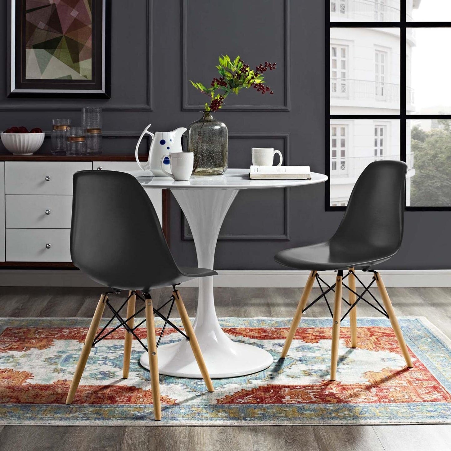 home office desk chairs | CasaFoyer Wood Pyramid Side Chairs Set of 2 | Molded Plastic | Flex Comfort | Various Base Options | Versatile Indoor/Outdoor Seating | Enhance Living/Dining Room Aesthetic | casafoyer.myshopify.com