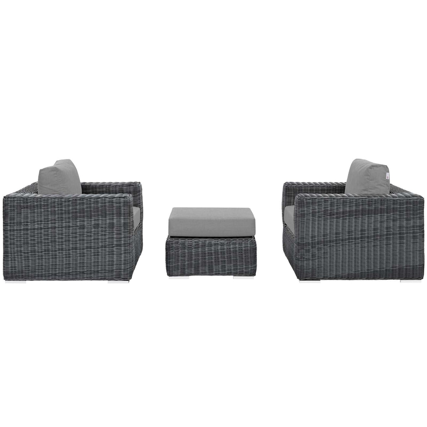 Patio Furniture Sets | Summon Outdoor Patio Sectional Sofa Set | Two-Tone Rattan | Sunbrella Cushions | Aluminum Frame | Perfect for Patio, Backyard, Poolside | casafoyer.myshopify.com