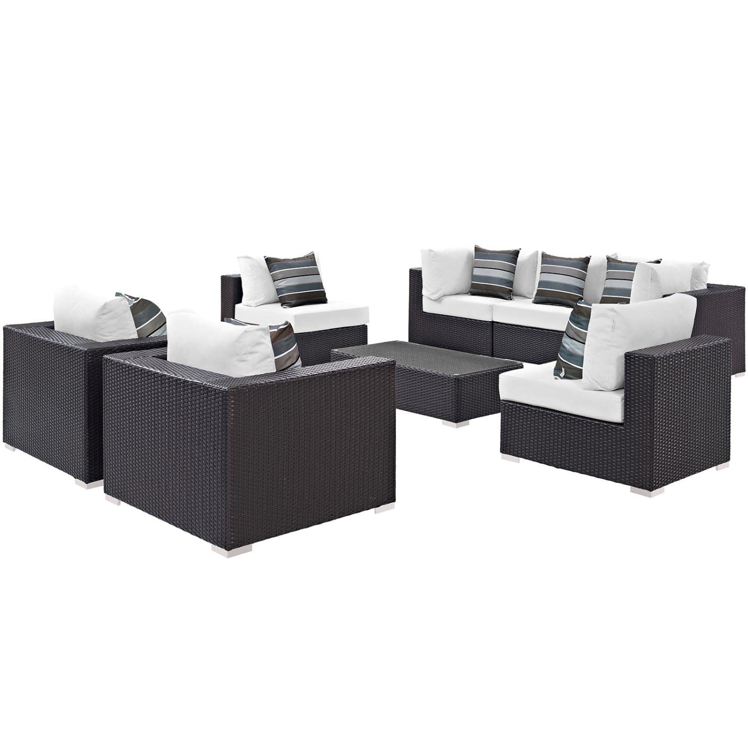 kitchen and dining room sets | CasaFoyer Convene Outdoor Sectional Set | Durable Rattan Weave | Weather-Resistant Cushions | Versatile Furniture for Patio, Backyard, Poolside | Includes Coffee Table, Armless, Armchair, Corner Sections | casafoyer.myshopify.com