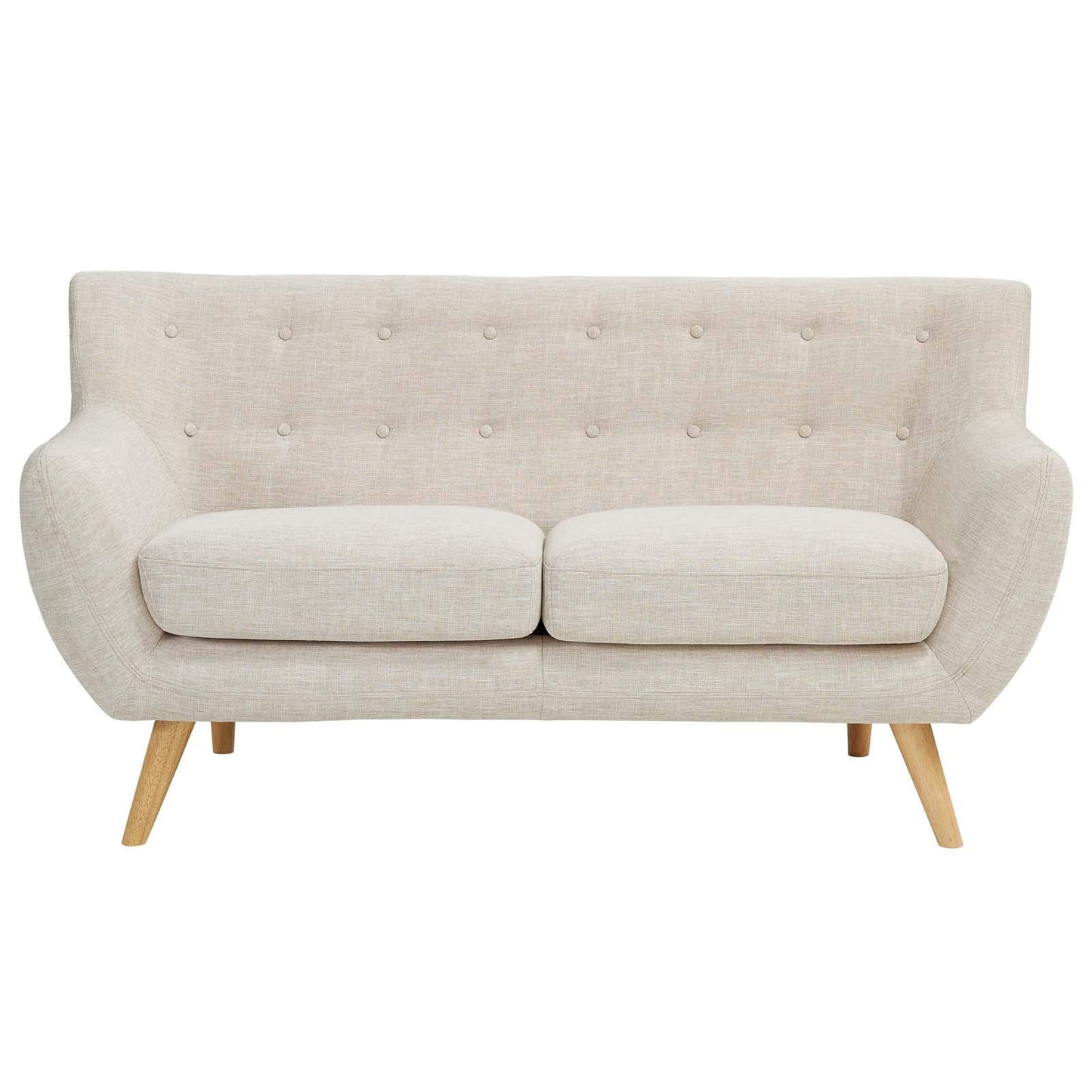 sofas | CasaFoyer Exquisite Living Room Set | Plush Cushion | Mid-Century Design | Natural Wood Legs | Beige | 2 Piece Set | casafoyer.myshopify.com