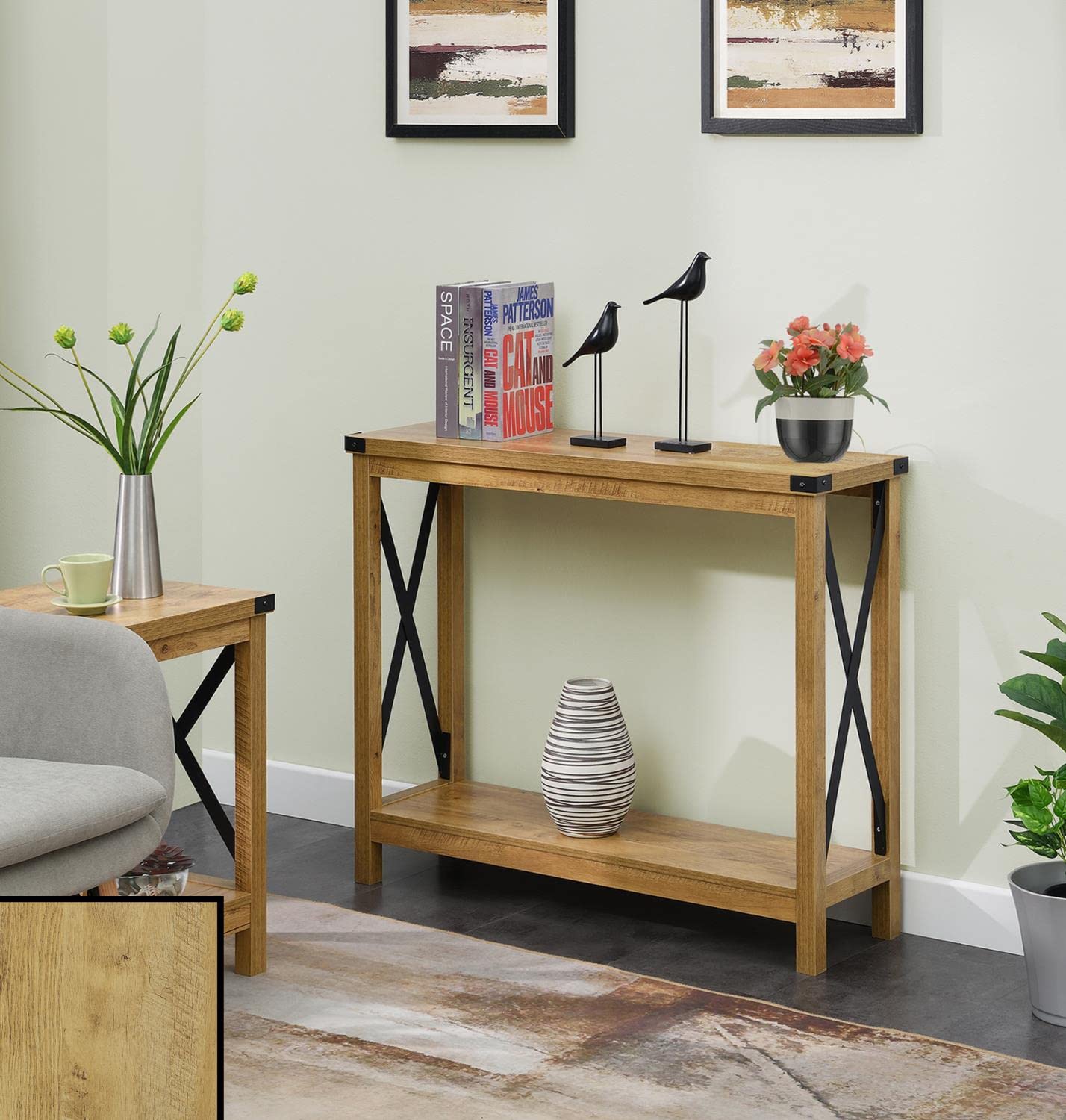 TABLE | Durango Console Table with Shelf | Industrial-inspired | Meticulously Crafted | Ample Storage | Durable Construction | Ergode | casafoyer.myshopify.com