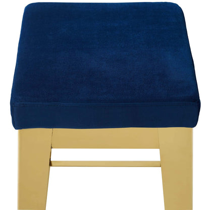 barstools | CasaFoyer Arrive Bar Stool | Polished Gold Stainless Steel Frame | Velvet Upholstery | Comfortable Cushioning | Set of 1 | casafoyer.myshopify.com