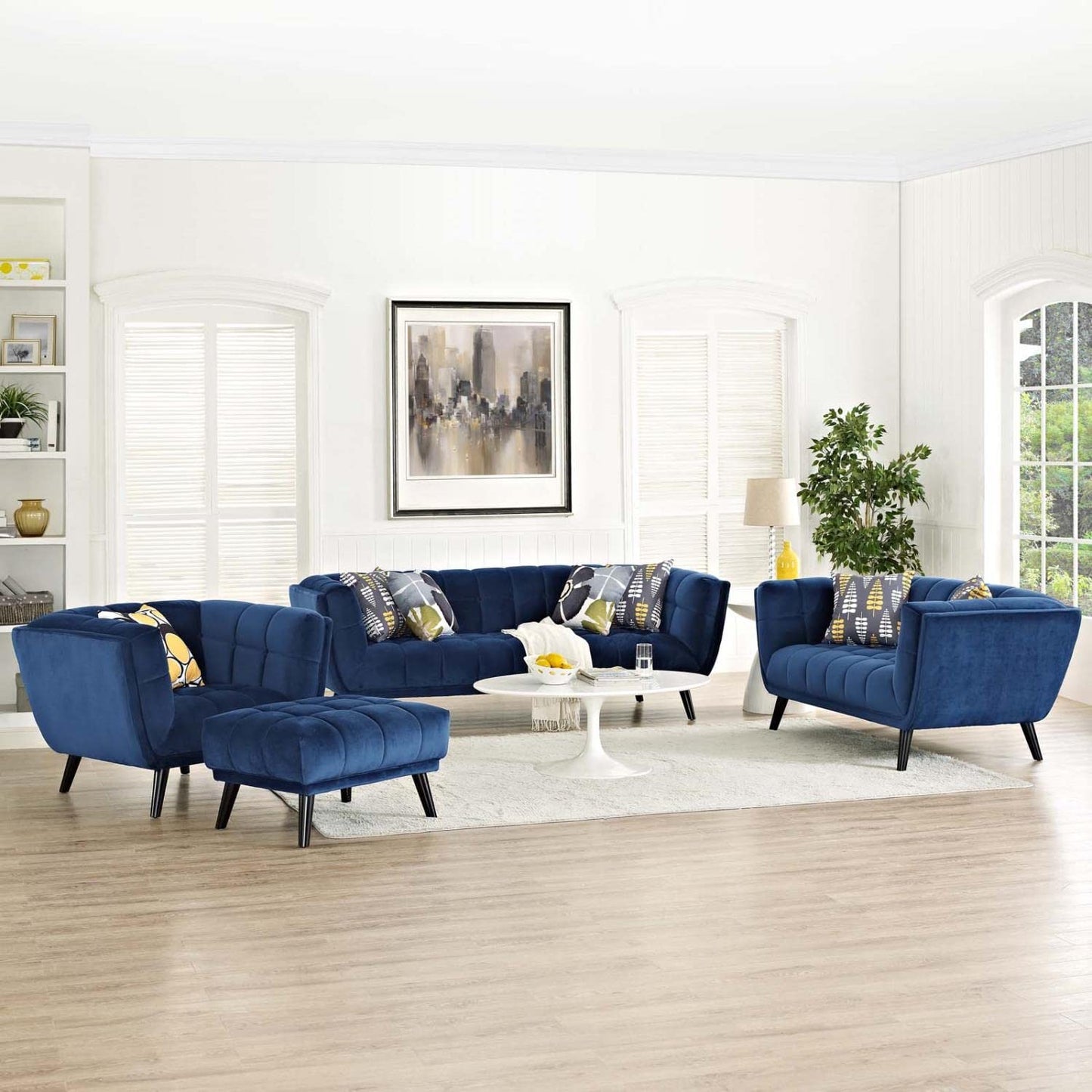 kitchen and dining room sets | CasaFoyer Bestow Performance Velvet Living Room Set | Wide Profile | Stain-Resistant | Button Tufted | Black Legs | Mid-Century, Modern Farmhouse, Contemporary Decor | casafoyer.myshopify.com