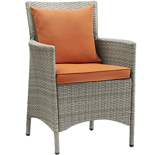 patio bistro sets | CasaFoyer Conduit Outdoor Patio Dining Arm Chair | Transitional Style | Durable Aluminum Frame | UV-Resistant Wicker Rattan | Comfortable Cushions | All-Weather Durability | casafoyer.myshopify.com