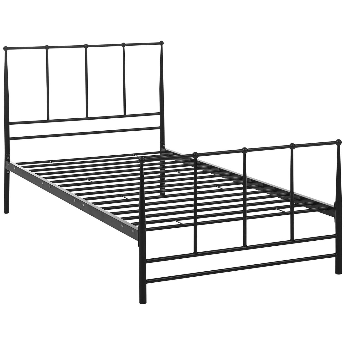 Bed | CasaFoyer Estate Platform Bed | Serene & Elegant Design | Coated Steel Frame | Supports Memory Foam, Spring, Latex & Hybrid | 1300 lbs Weight Capacity | Twin Size | Mattress Not Included | casafoyer.myshopify.com