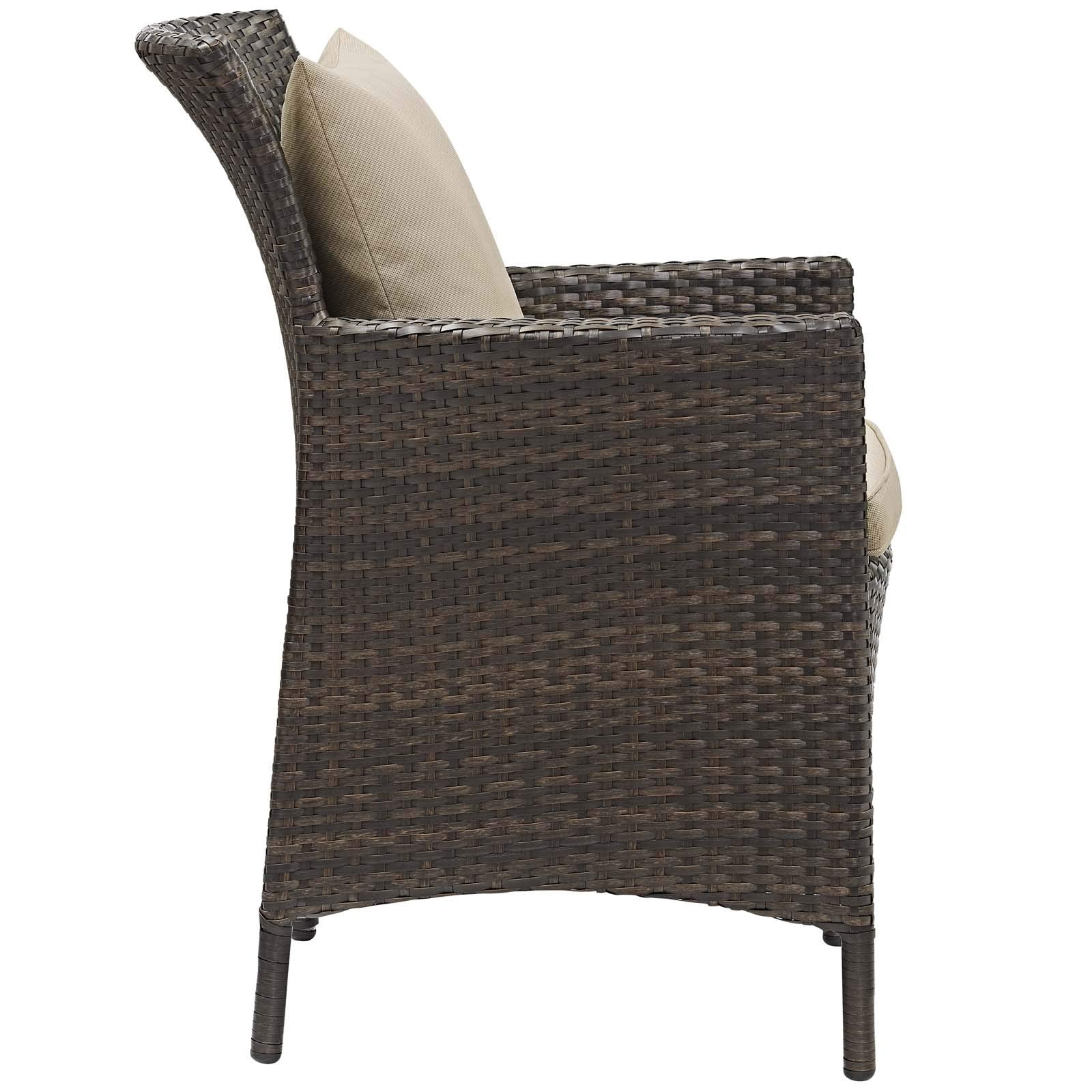kitchen and dining room sets | CasaFoyer Conduit Outdoor Patio Dining Collection | Transitional Style | UV-Resistant Wicker Rattan | Waterproof Cushions | 5 Piece Set | casafoyer.myshopify.com