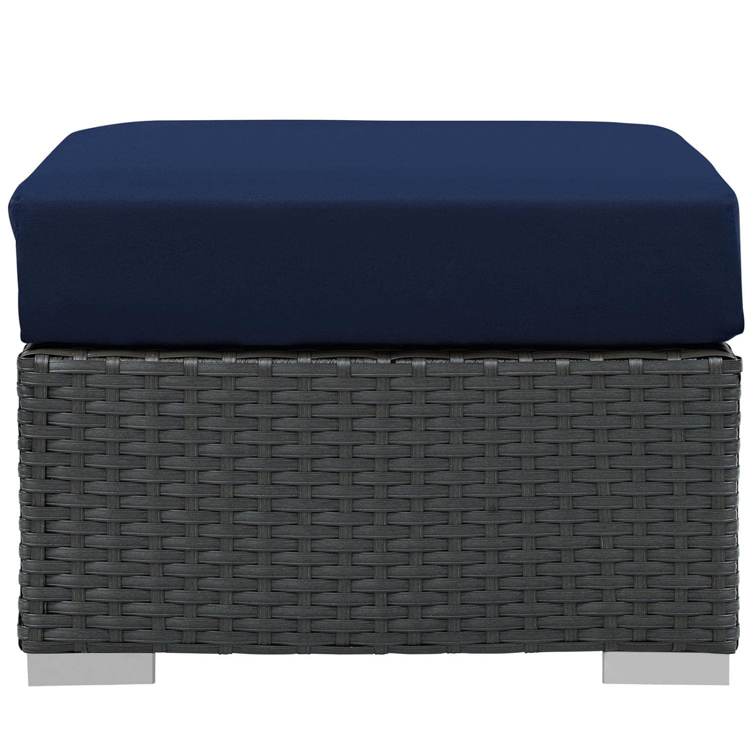 ottomans | Sojourn Outdoor Patio Ottoman | Sturdy & Versatile Seating | Sunbrella Fabric Cushions | UV Protection | casafoyer.myshopify.com