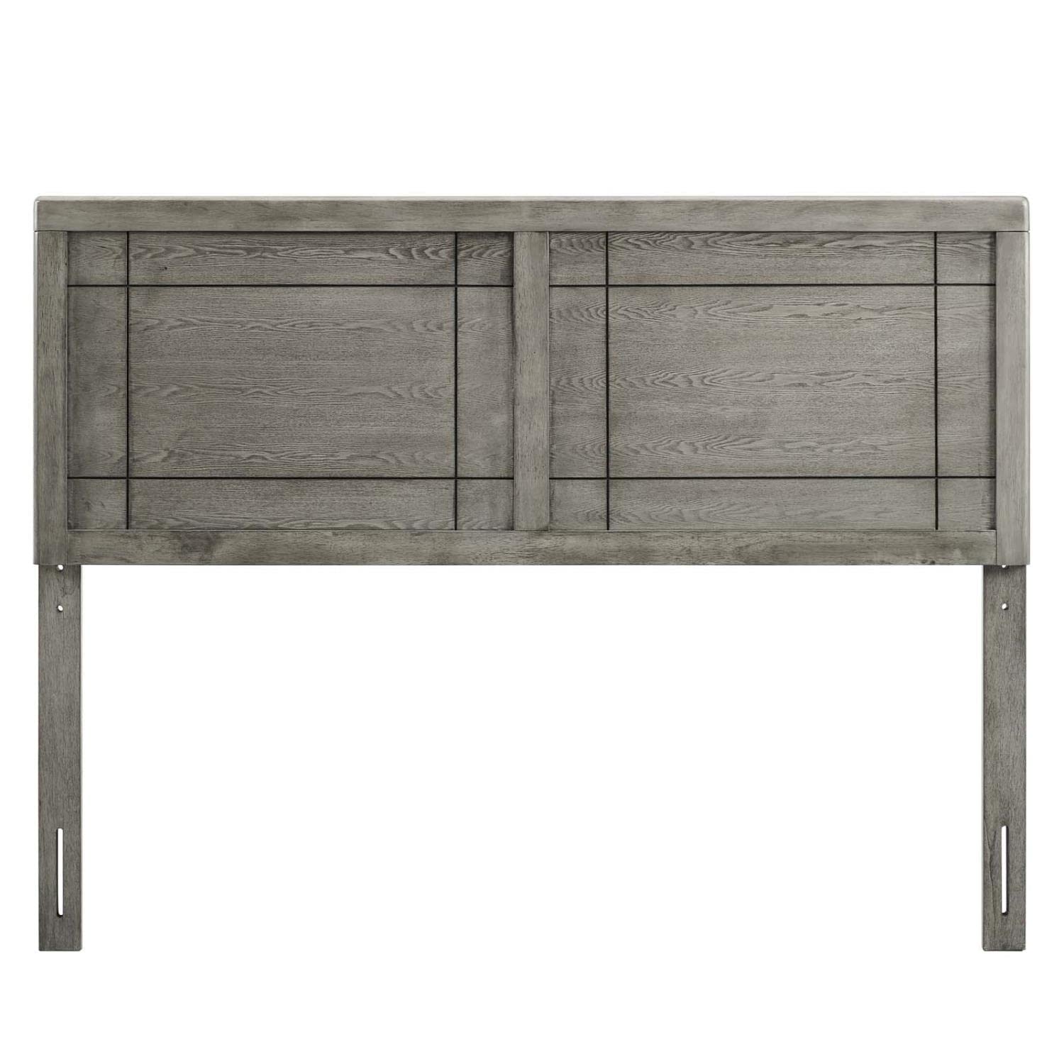 headboards | CasaFoyer Archie Wood Queen Headboard | Modern Retro Design | Window Pane Pattern | Compatible with Billie and Margo Bed Frames | Durable Rubberwood and MDF Veneer | Customizable | Gray | casafoyer.myshopify.com