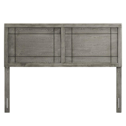 headboards | CasaFoyer Archie Wood Queen Headboard | Modern Retro Design | Window Pane Pattern | Compatible with Billie and Margo Bed Frames | Durable Rubberwood and MDF Veneer | Customizable | Gray | casafoyer.myshopify.com
