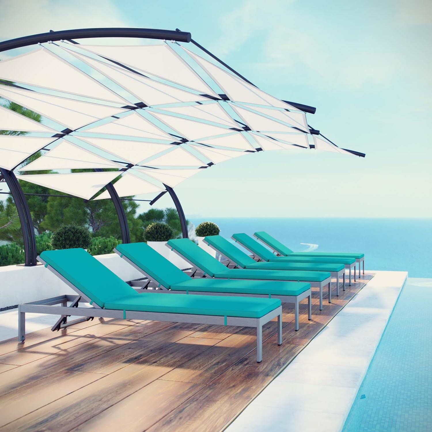 home office desk chairs | CasaFoyer Shore Outdoor Patio Chaise Lounge Chair Set | Sleek & Durable Aluminum Frame | Easy Assembly | Effortless Mobility | Protects Patio Surface | Chic & Minimalist Design | Set of 6 | casafoyer.myshopify.com