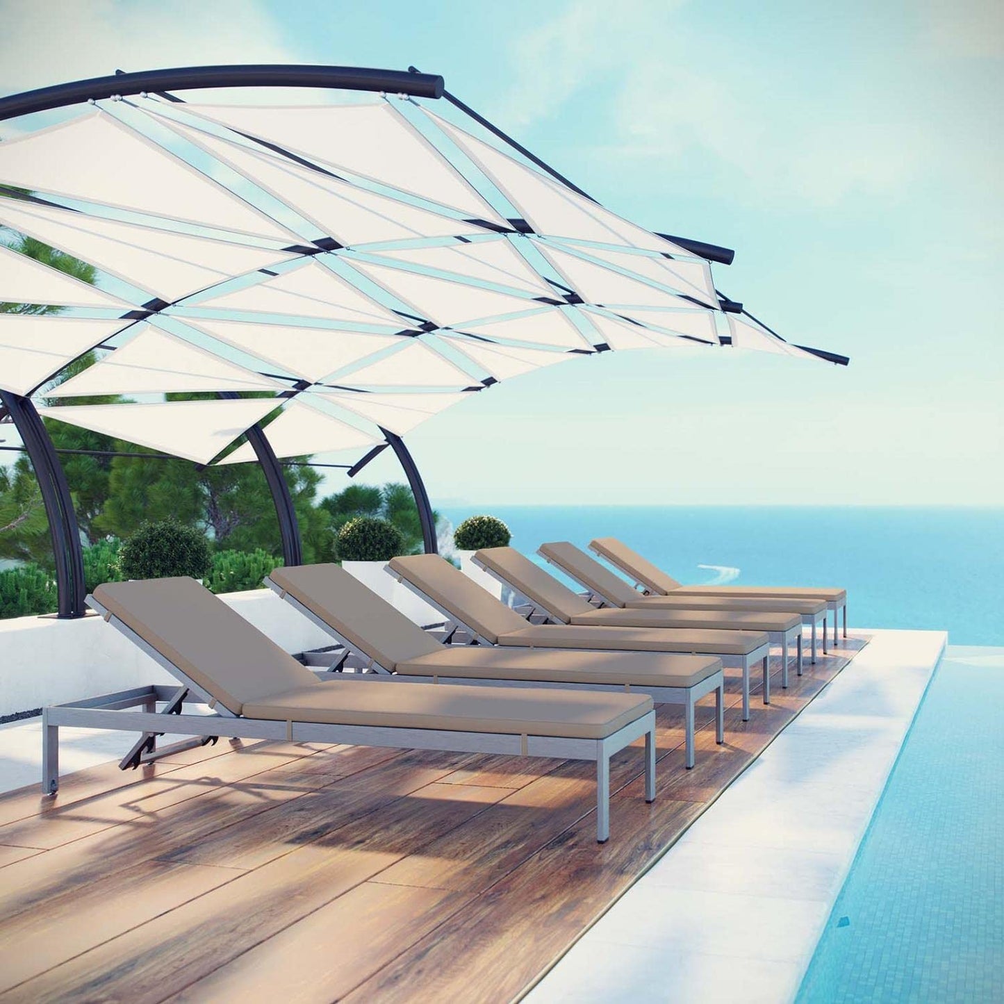 home office desk chairs | CasaFoyer Shore Outdoor Patio Chaise Lounge Chair Set | Sleek & Modern Design | Durable Aluminum Frame | Easy Assembly | Clear Wheels for Mobility | Non-Marking Foot Caps | Set of 6 | casafoyer.myshopify.com