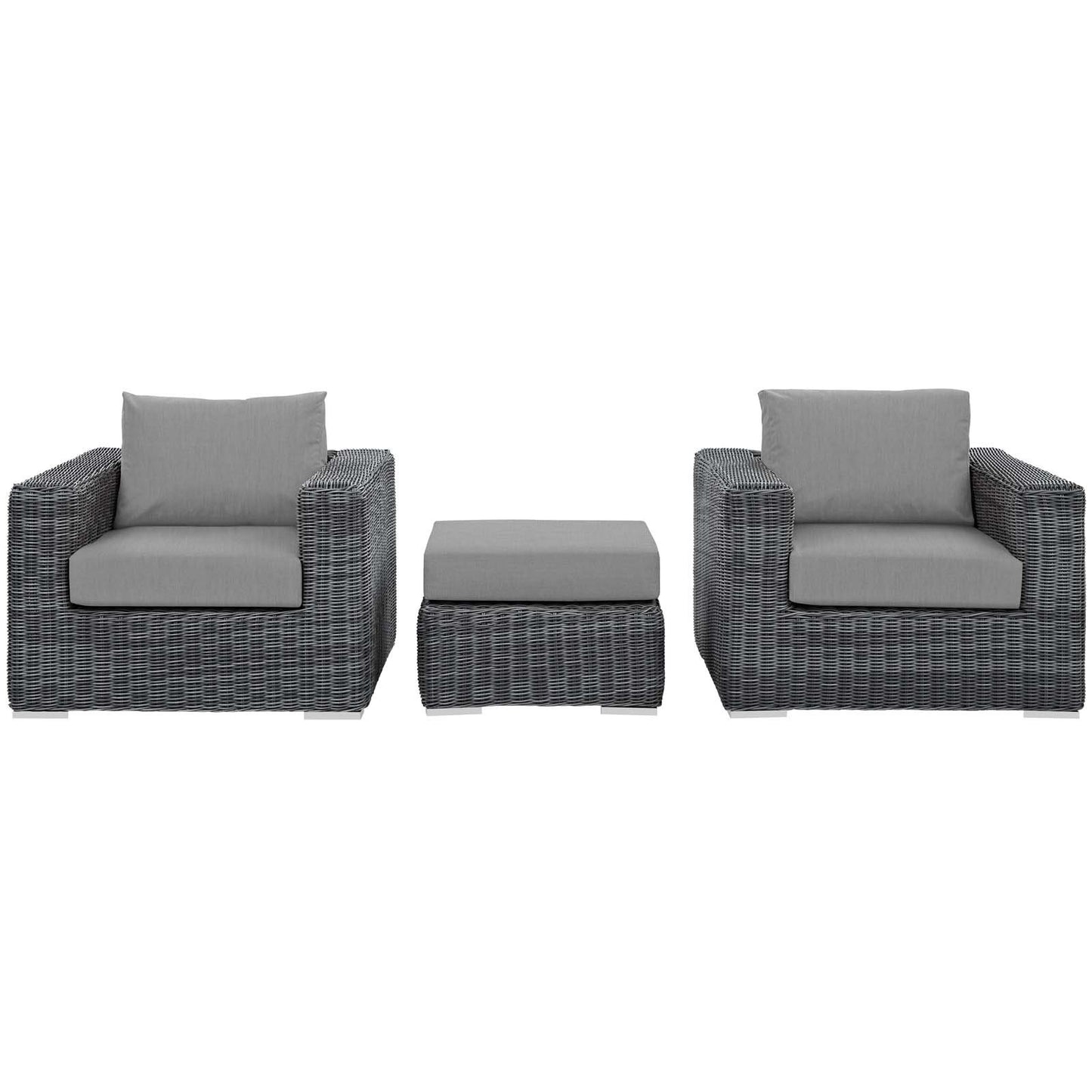 Patio Furniture Sets | Summon Outdoor Patio Sectional Sofa Set | Two-Tone Rattan | Sunbrella Cushions | Aluminum Frame | Perfect for Patio, Backyard, Poolside | casafoyer.myshopify.com