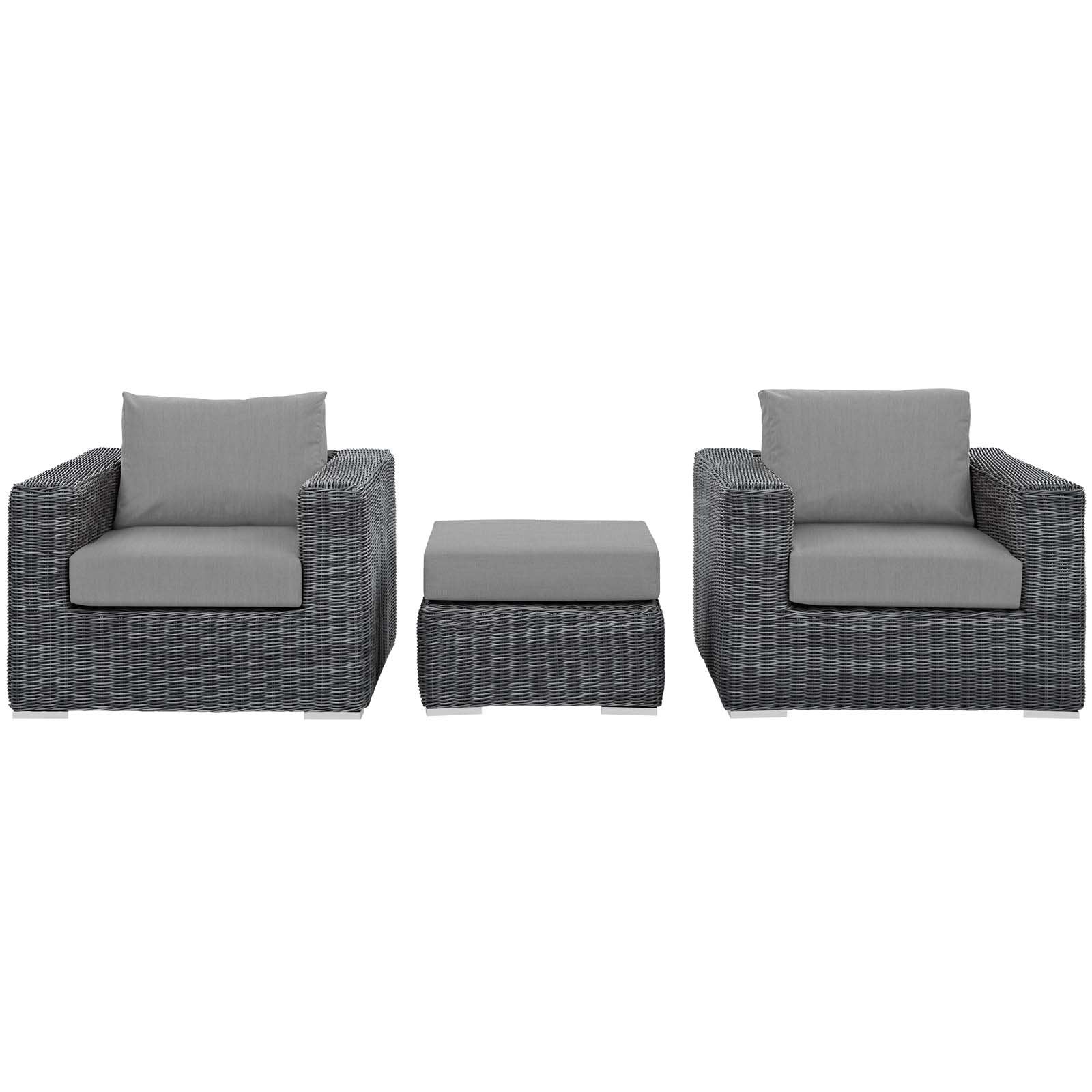 Patio Furniture Sets | Summon Outdoor Patio Sectional Sofa Set | Two-Tone Rattan | Sunbrella Cushions | Aluminum Frame | Perfect for Patio, Backyard, Poolside | casafoyer.myshopify.com