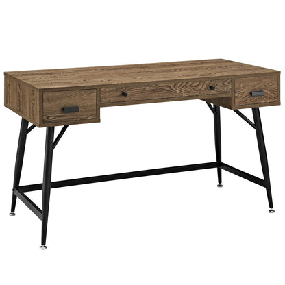 home office desks | Surplus Reclaimed Wood Desk | Drawers | Steel Legs | Industrial Style | Rustic Elegance | casafoyer.myshopify.com