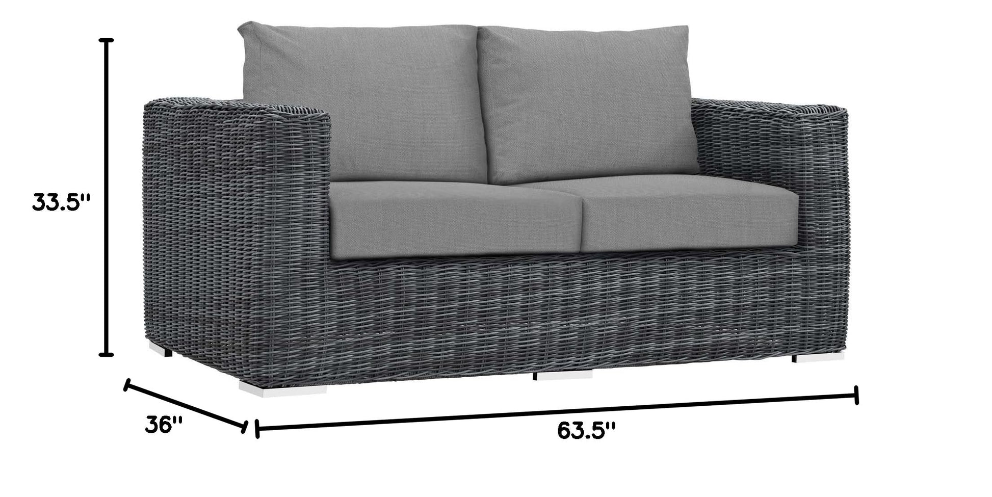 sofas | CasaFoyer Summon Outdoor Patio Loveseat | Ultimate Outdoor Luxury & Comfort | Two-Tone Rattan | Sunbrella Cushions | Aluminum Frame | Perfect for Patio, Backyard, Poolside | casafoyer.myshopify.com