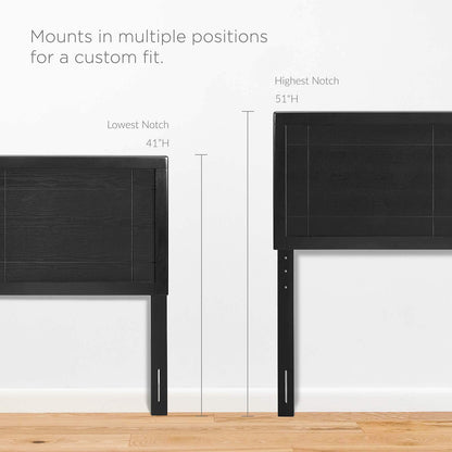 Bed | CasaFoyer Marlee Wood Full Platform Bed | Modern Retro Design | Durable Construction | No Box Spring Needed | Easy Assembly | Black | casafoyer.myshopify.com