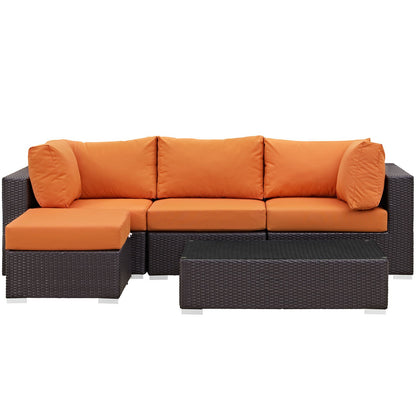 kitchen and dining room sets | CasaFoyer Convene Outdoor Sectional Set | Synthetic Rattan | Aluminum Frame | All-Weather Cushions | Patio Sofa, Coffee Table, Ottoman, Corner Chairs | casafoyer.myshopify.com