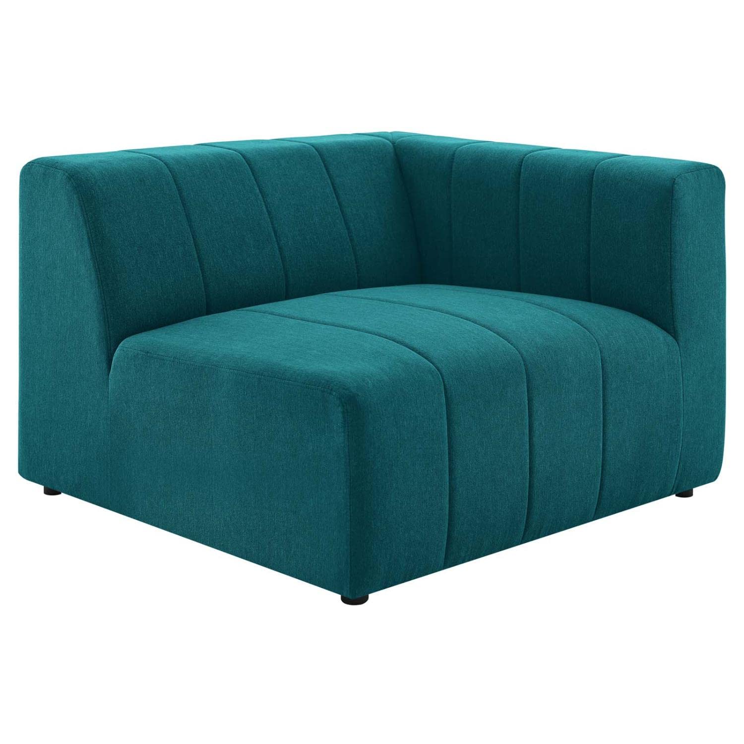 sofas | CasaFoyer Bartlett Upholstered Fabric 4-Piece Sectional Sofa | Retro Modern Design | Dense Foam Padding | Solid Wood Frame | Teal | casafoyer.myshopify.com