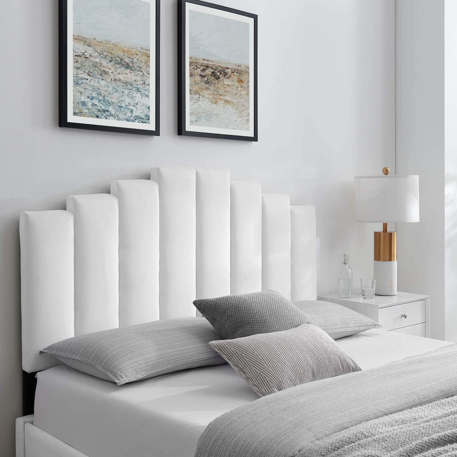 headboards | CasaFoyer Noelle Performance Velvet King/California King Headboard | Opulent Art Deco Style | Stain-Resistant Fabric | Adjustable Height | Cozy Foam Padding | casafoyer.myshopify.com