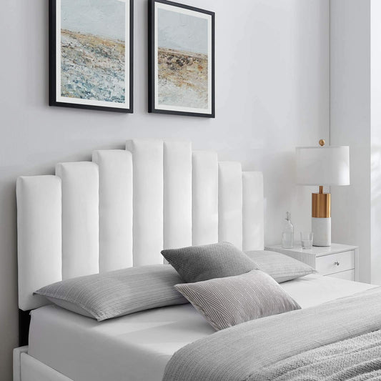 headboards | CasaFoyer Noelle Performance Velvet King/California King Headboard | Opulent Art Deco Style | Stain-Resistant Fabric | Adjustable Height | Cozy Foam Padding | casafoyer.myshopify.com