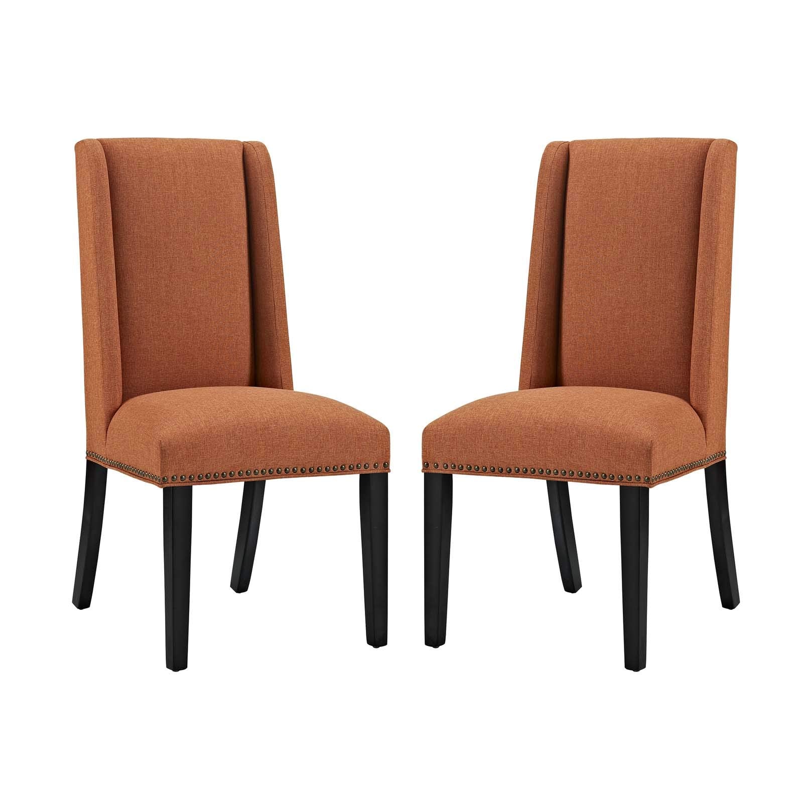 home office desk chairs | CasaFoyer Baron Dining Chair Set of 2 | Exquisite Design | Sophisticated Upholstery | Solid Wood Frame | Nailhead Trim | Non-Marking Foot Glides | casafoyer.myshopify.com