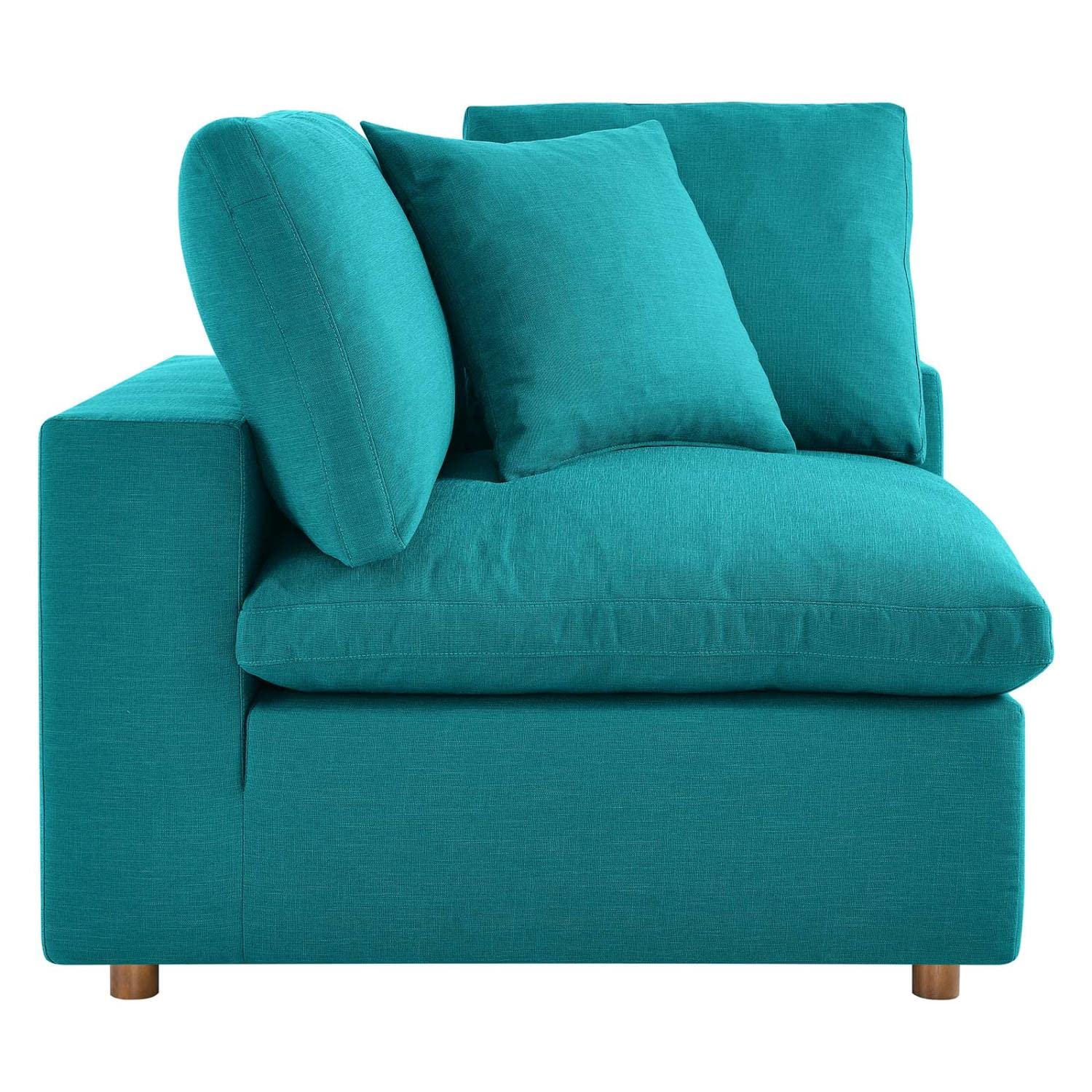 sofas | CasaFoyer Commix | Cozy 5-Piece Sectional Sofa Set | Teal | Plush Comfort | Modern Elegance | Polyester & Linen Upholstery | Solid Wood Construction | Down Filled Cushions | 331 lbs Weight Capacity | casafoyer.myshopify.com