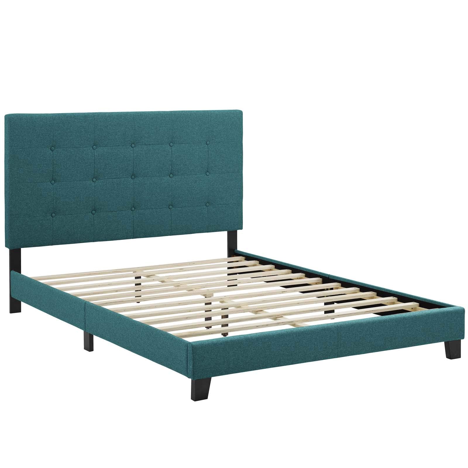 Bed | CasaFoyer Melanie Queen Platform Bed | Sleek Design | Button Tufting | Sturdy Wood Frame | No Box Spring Needed | 800 lbs Weight Capacity | casafoyer.myshopify.com
