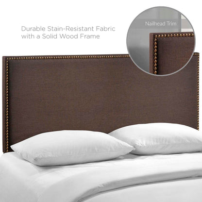 headboards | CasaFoyer  Region Linen Fabric Upholstered Queen Headboard | Spacious & Stylish | High-Quality Particleboard | Solid Wood Poles | Fine Linen Fabric Upholstery | Chic Nailhead Trim | Contemporary Design | Fits Most Queen Beds | casafoyer.myshopify.com